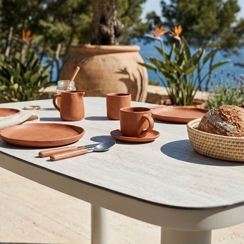 Table de jardin structure en aluminium 6 personnes 150x90 cm (3/7)