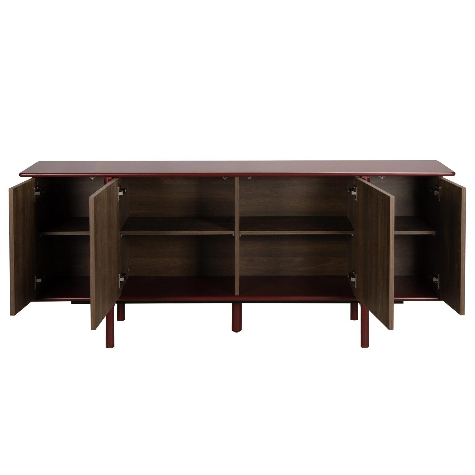 Buffet effet bois 4 portes 180 cm