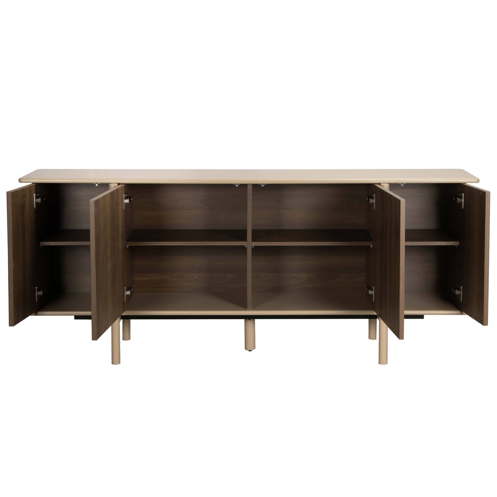 Buffet effet bois 4 portes 180 cm