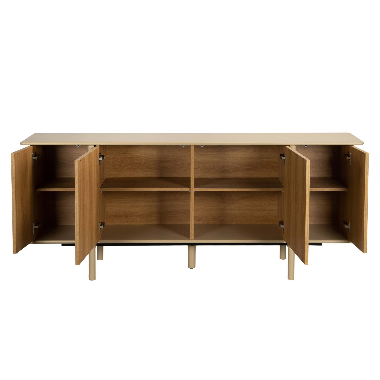 Buffet effet bois 4 portes 180 cm