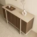 Buffet effet bois 4 portes 180 cm