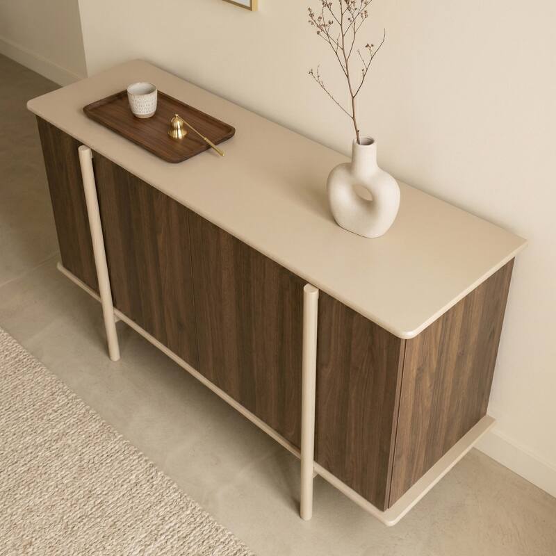 Buffet effet bois 4 portes 180 cm (2/7)