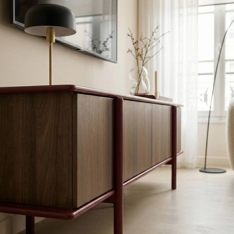 Meuble TV effet bois 180 cm (3/7)