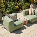 Salon de jardin modulable 2 places avec 2 fauteuils d'angle