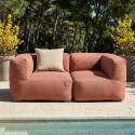Salon de jardin modulable 2 places avec 2 fauteuils d'angle