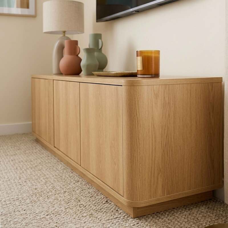 Meuble TV effet bois 150 cm (8/9)