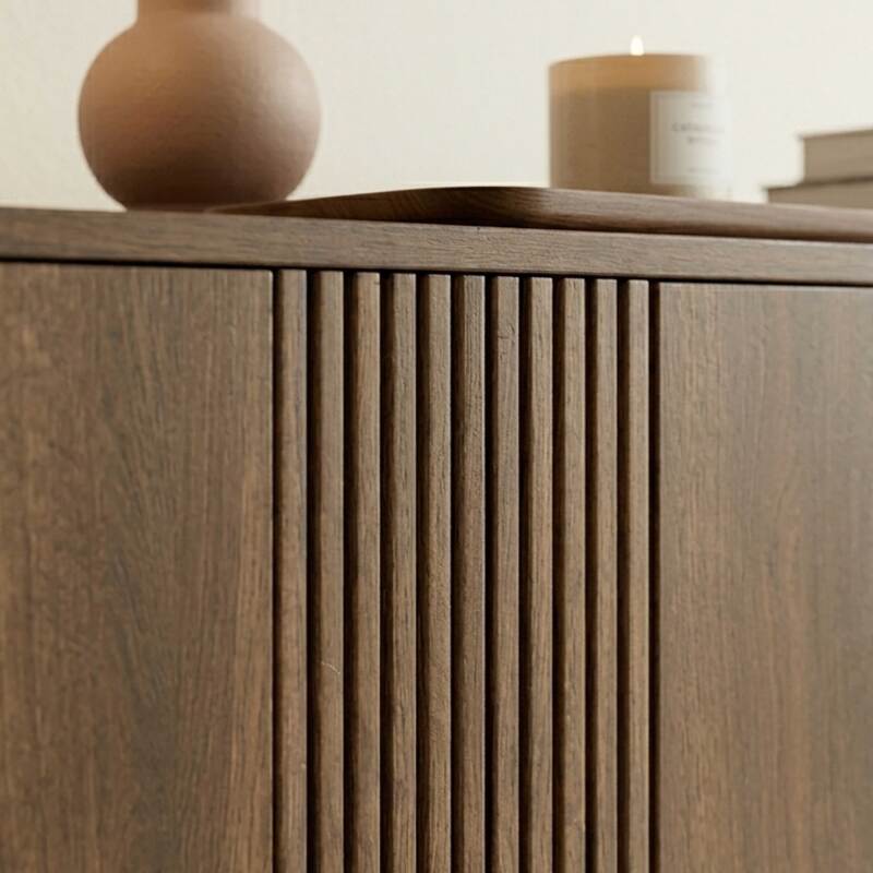 Meuble TV effet bois 150 cm (3/9)