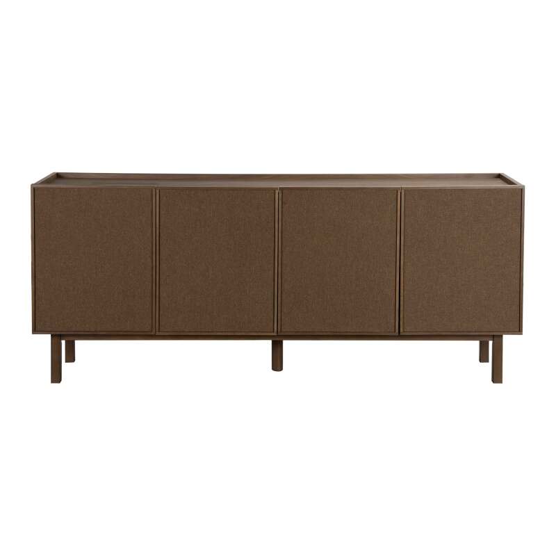 Buffet effet bois et tissu 4 portes 180 cm style scandinave (4/8)