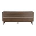 Buffet effet bois et tissu 4 portes 180 cm style scandinave