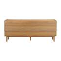 Buffet effet bois et tissu 4 portes 180 cm style scandinave