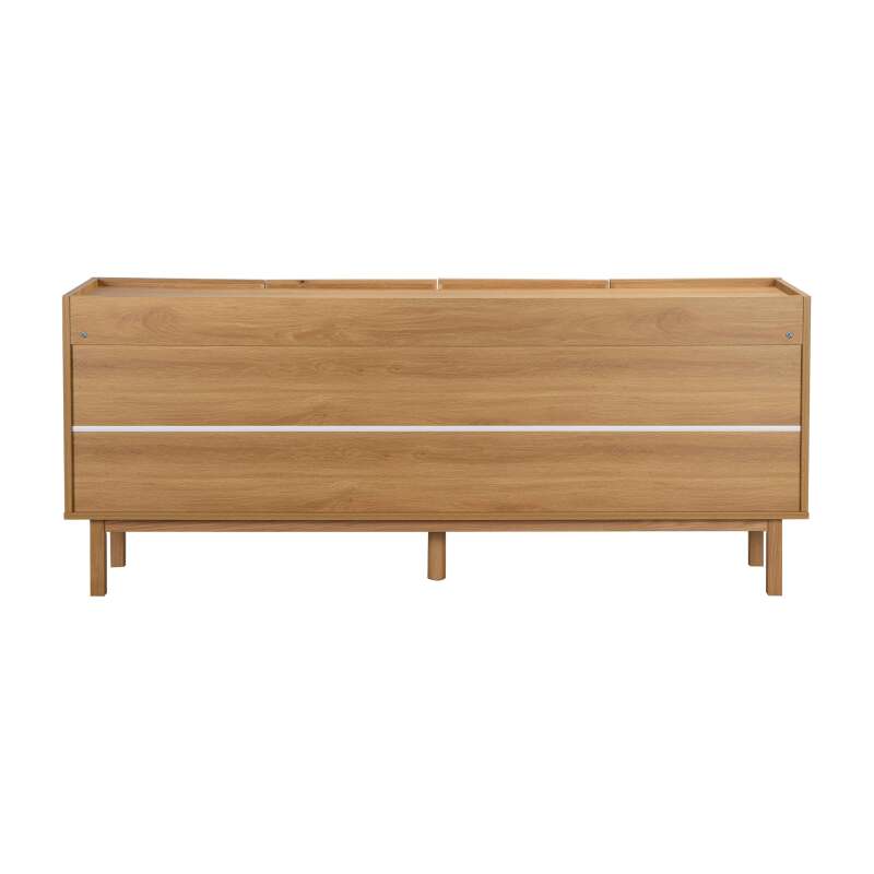 Buffet effet bois et tissu 4 portes 180 cm style scandinave (7/9)
