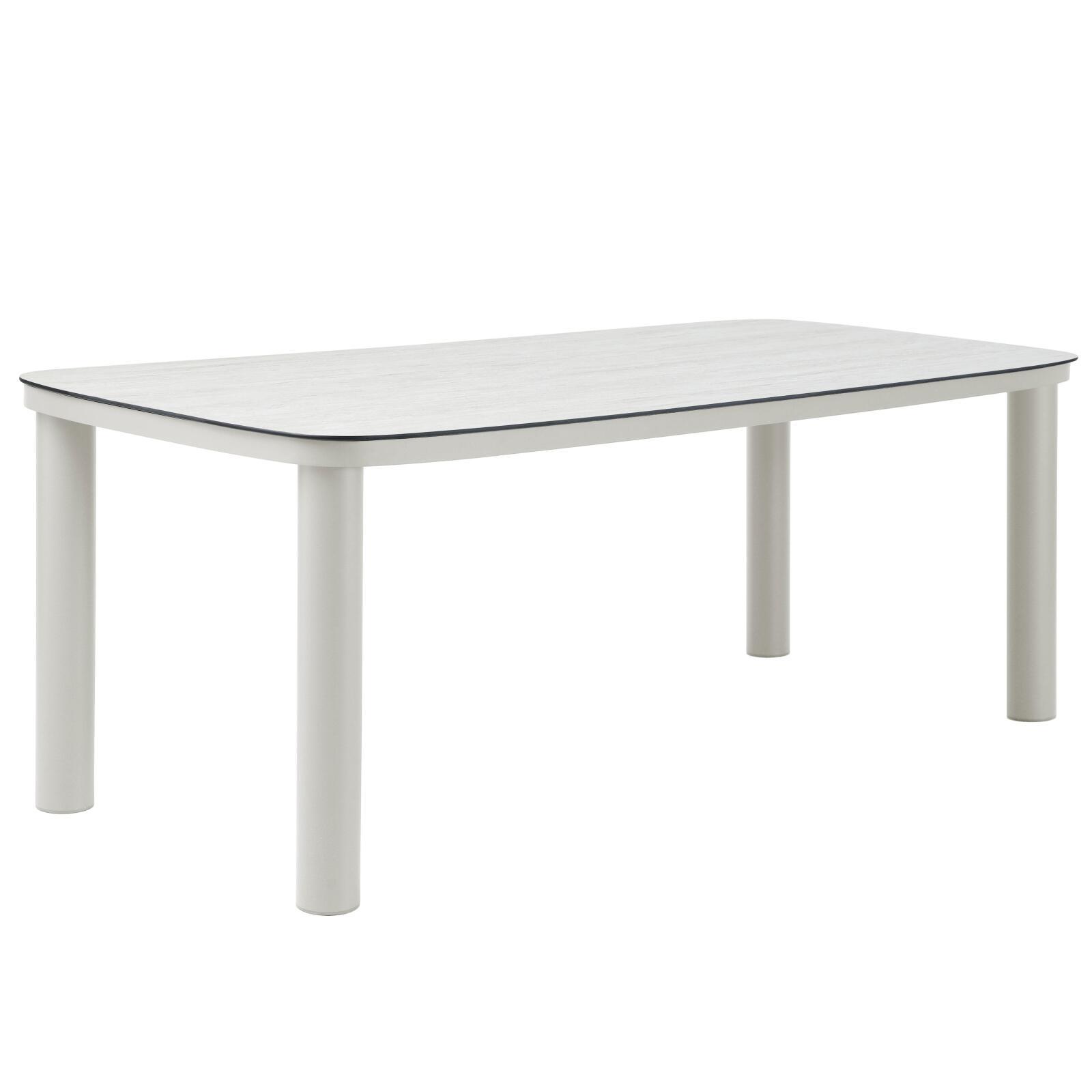 Table de jardin structure en aluminium 8 personnes 213x90 cm
