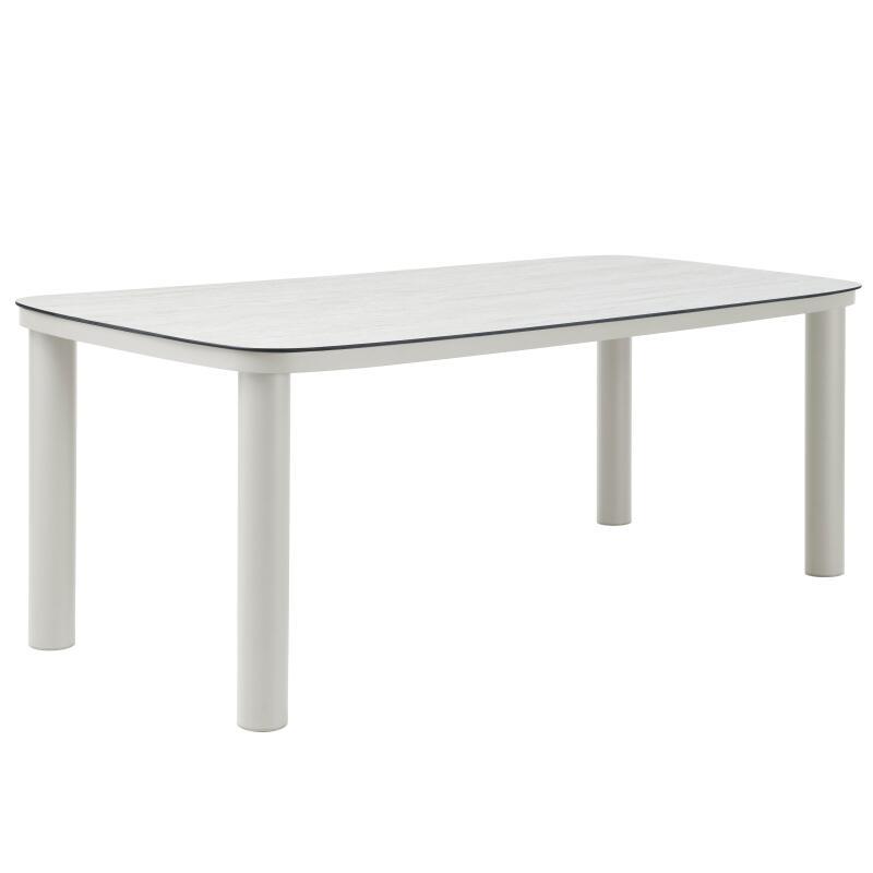 Table de jardin structure en aluminium 8 personnes 213x90 cm