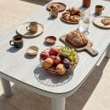 Table de jardin structure en aluminium 8 personnes 213x90 cm