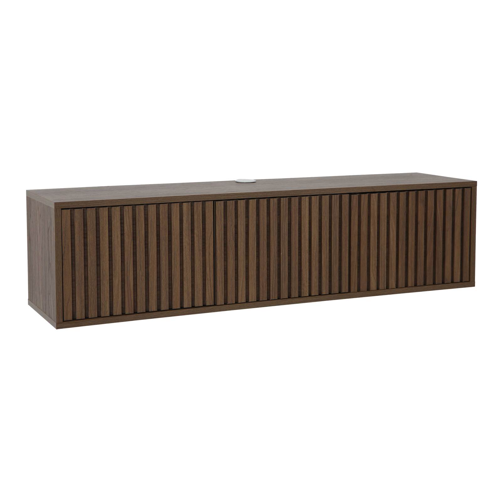 Meuble TV suspendu effet bois clair 120 cm style scandinave