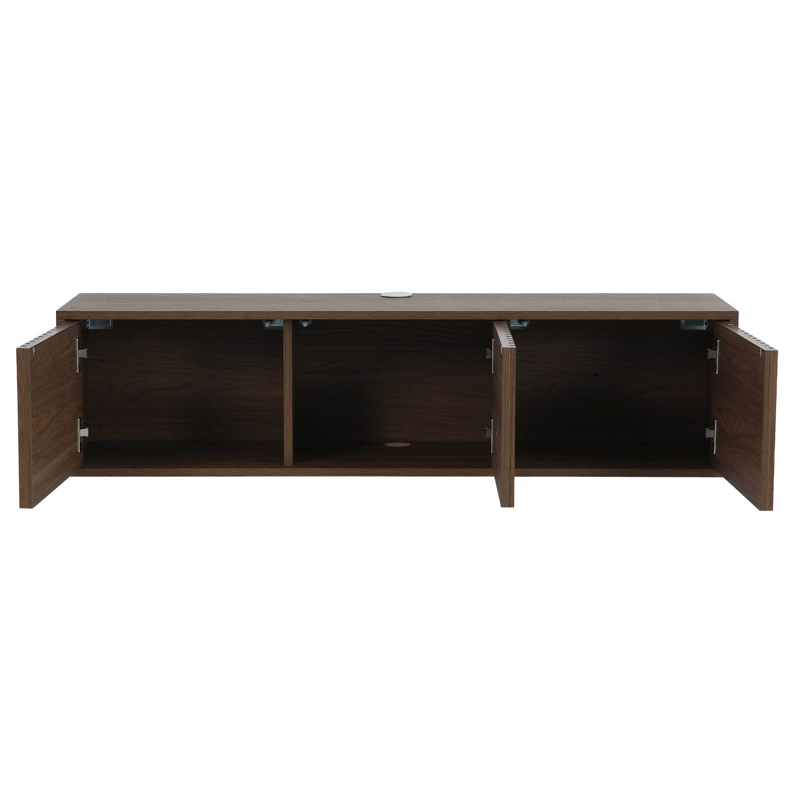 Meuble TV suspendu effet bois clair 120 cm style scandinave