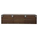 Meuble TV suspendu effet bois clair 120 cm style scandinave