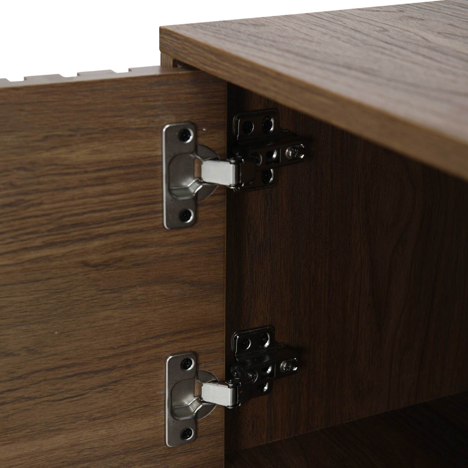 Meuble TV suspendu effet bois clair 120 cm style scandinave