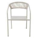 Chaise de jardin en aluminium et rotin synthétique avec accoudoirs