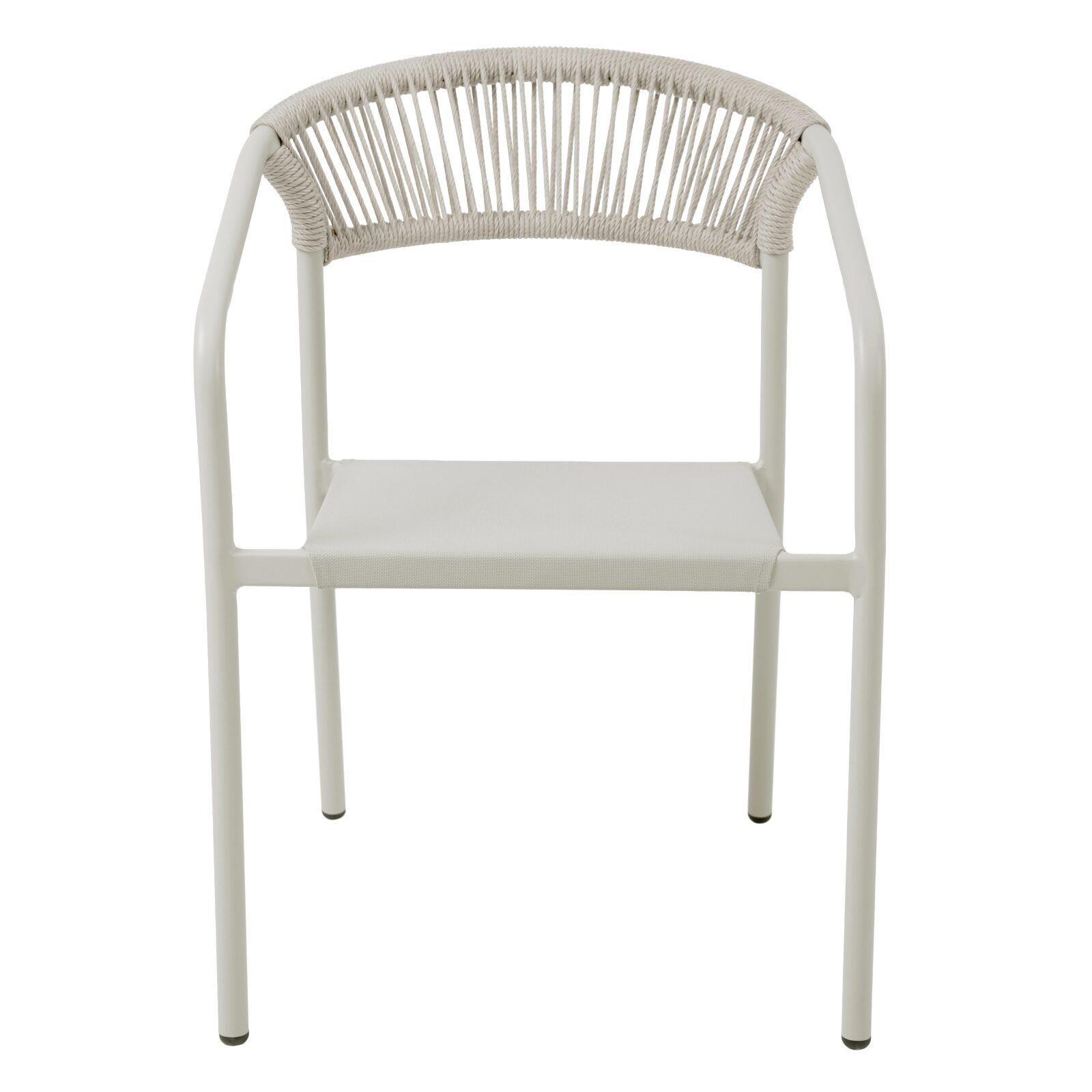 Chaise de jardin en aluminium et rotin synthétique avec accoudoirs