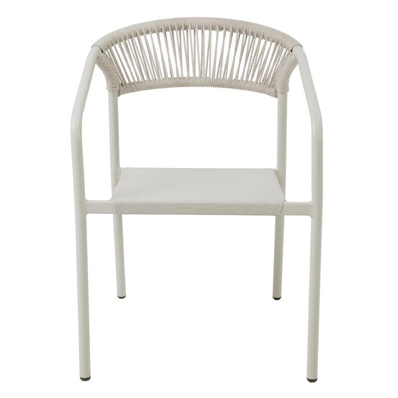 Chaise de jardin en aluminium et rotin synthétique avec accoudoirs (4/7)