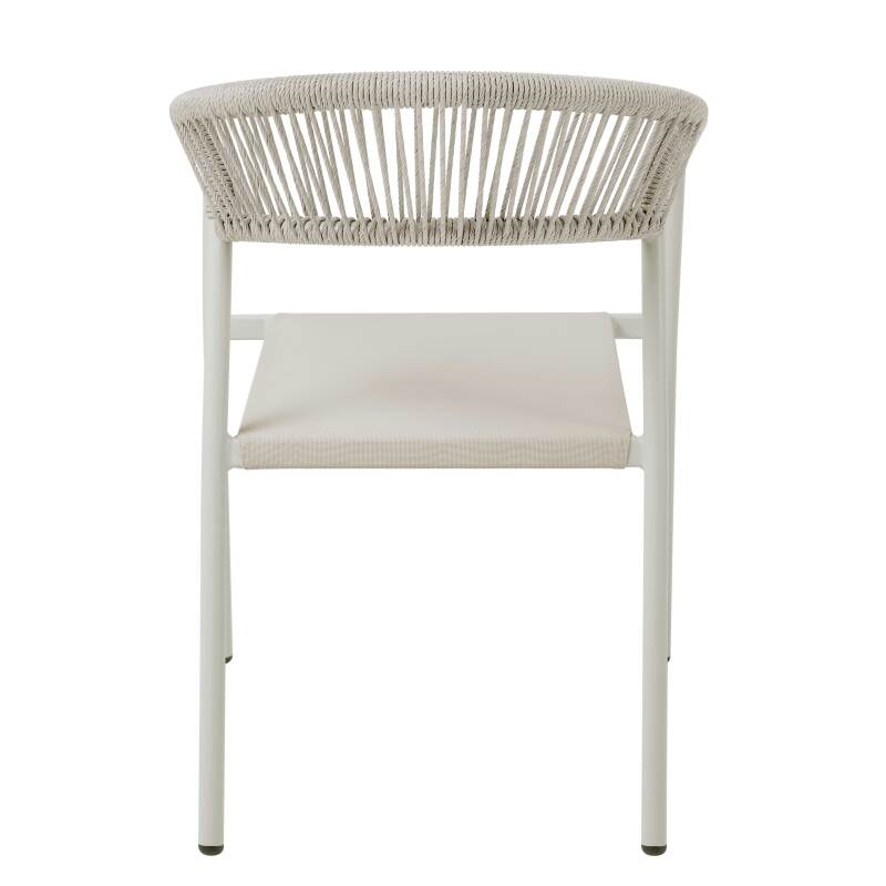 Chaise de jardin en aluminium et rotin synthétique avec accoudoirs (6/7)