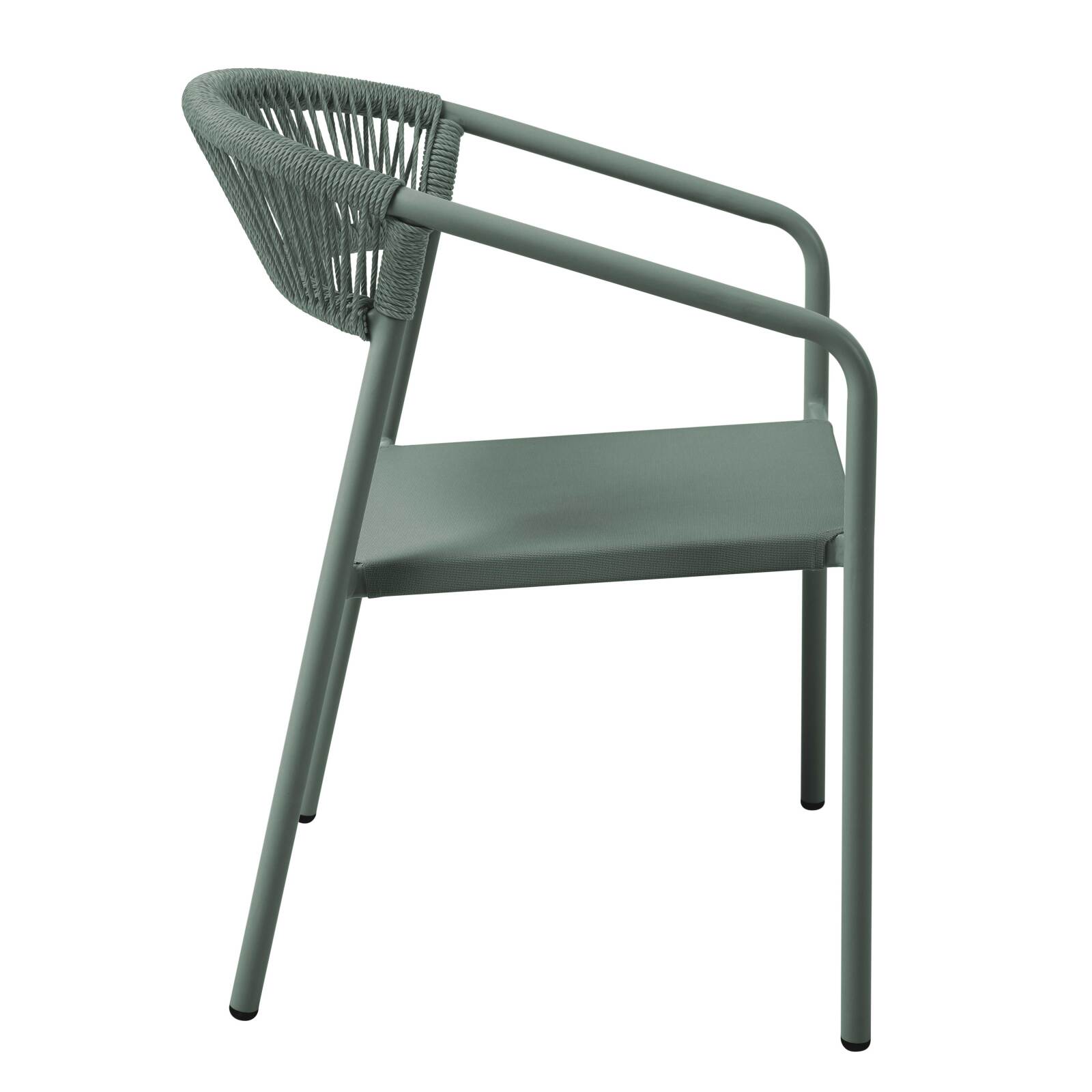 Chaise de jardin en aluminium et rotin synthétique avec accoudoirs