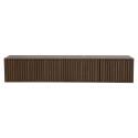 Meuble TV suspendu effet bois clair 160 cm style scandinave