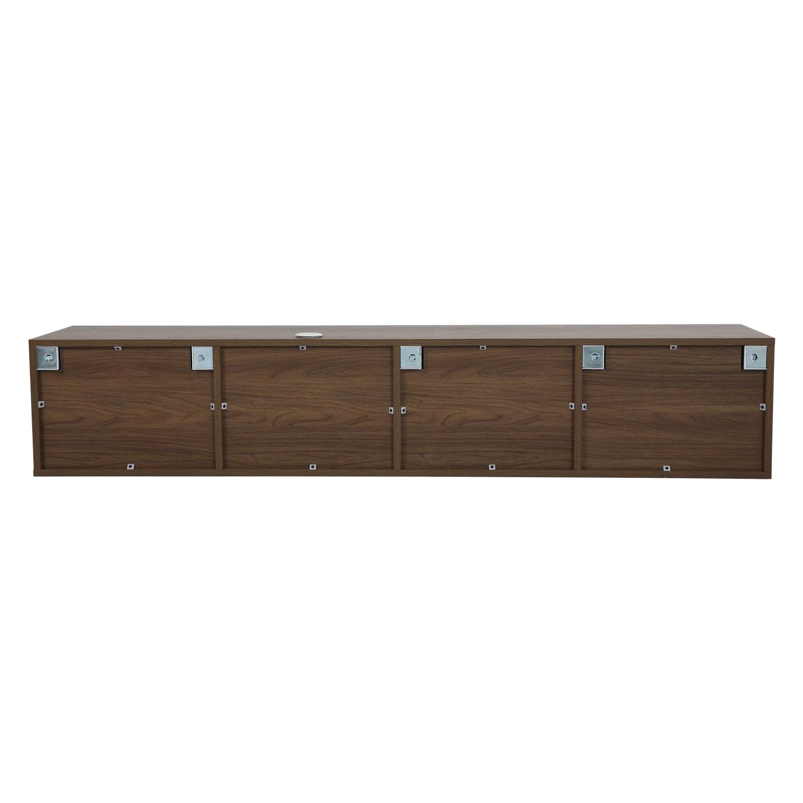 Meuble TV suspendu effet bois clair 160 cm style scandinave