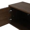Meuble TV suspendu effet bois clair 160 cm style scandinave
