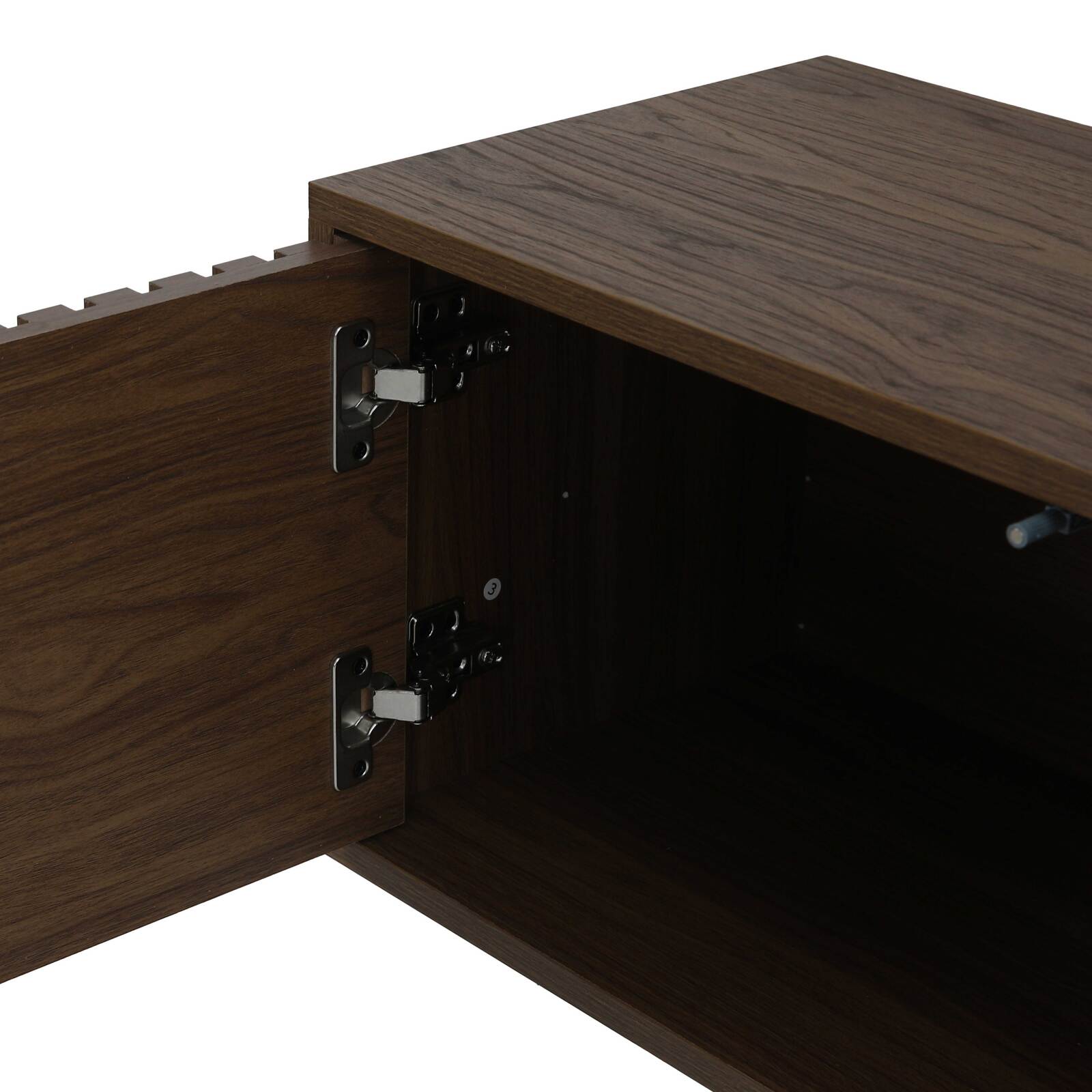 Meuble TV suspendu effet bois clair 160 cm style scandinave