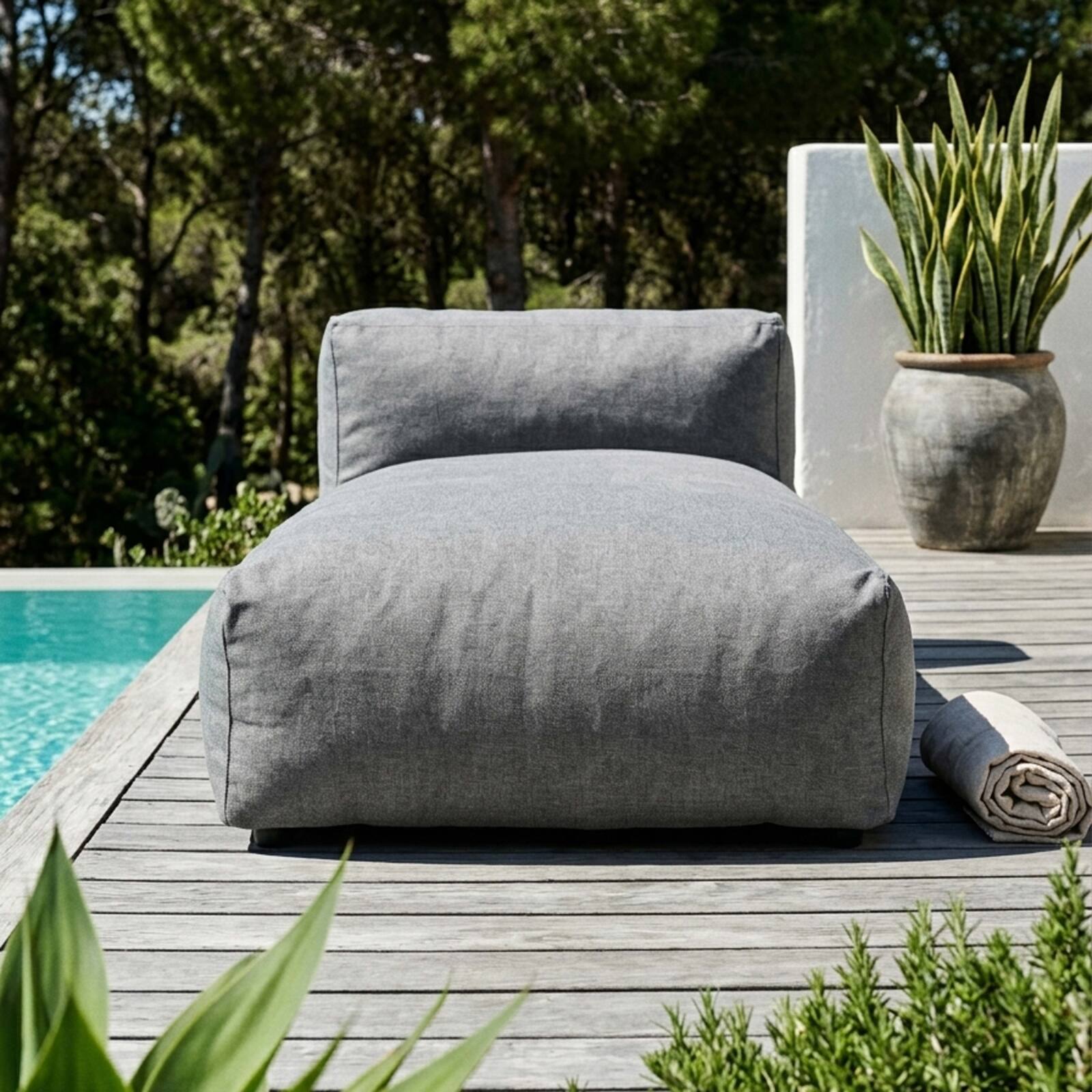 Méridienne pour salon de jardin modulable