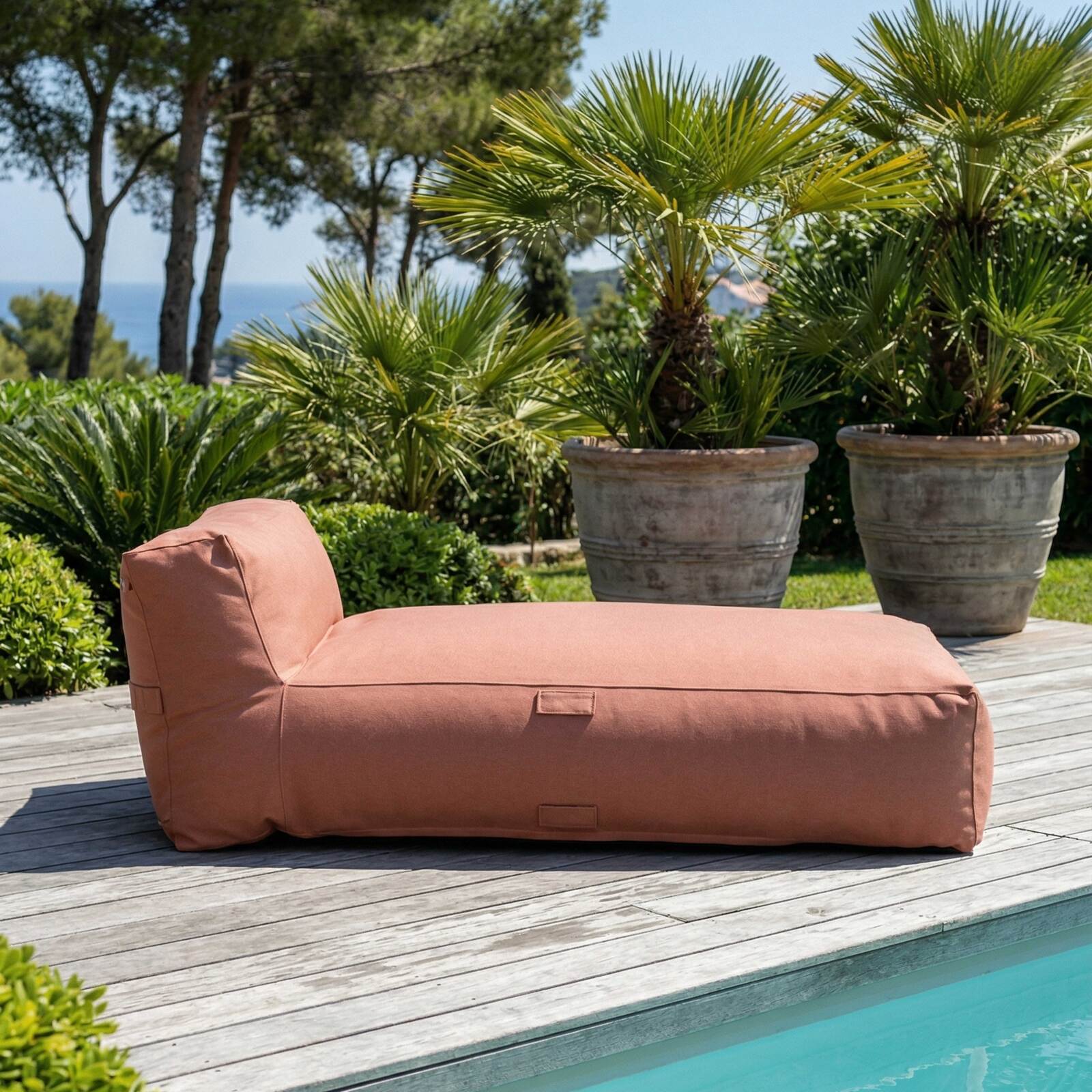 Méridienne pour salon de jardin modulable