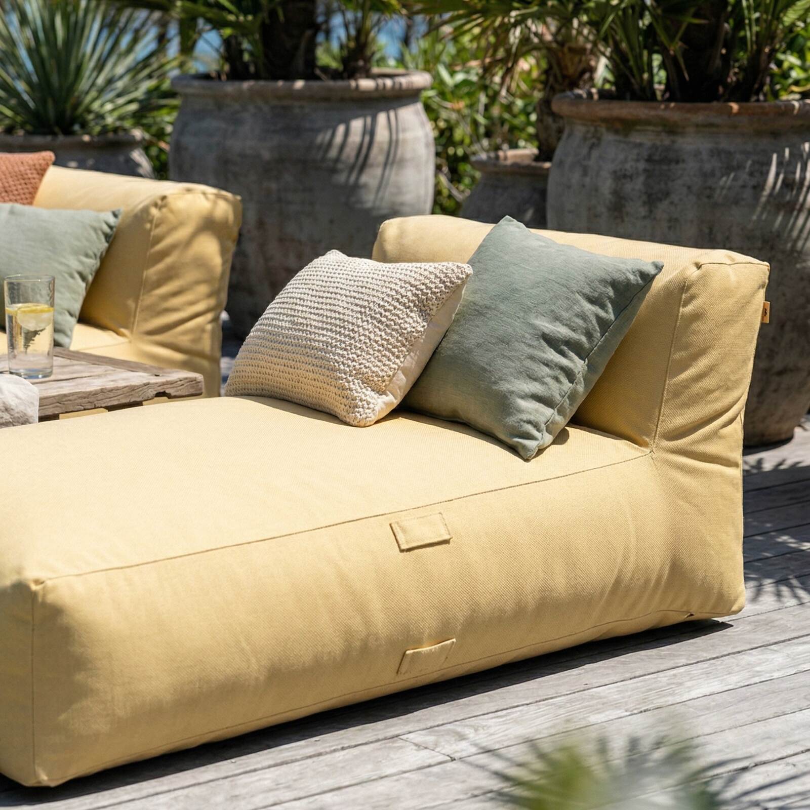Méridienne pour salon de jardin modulable