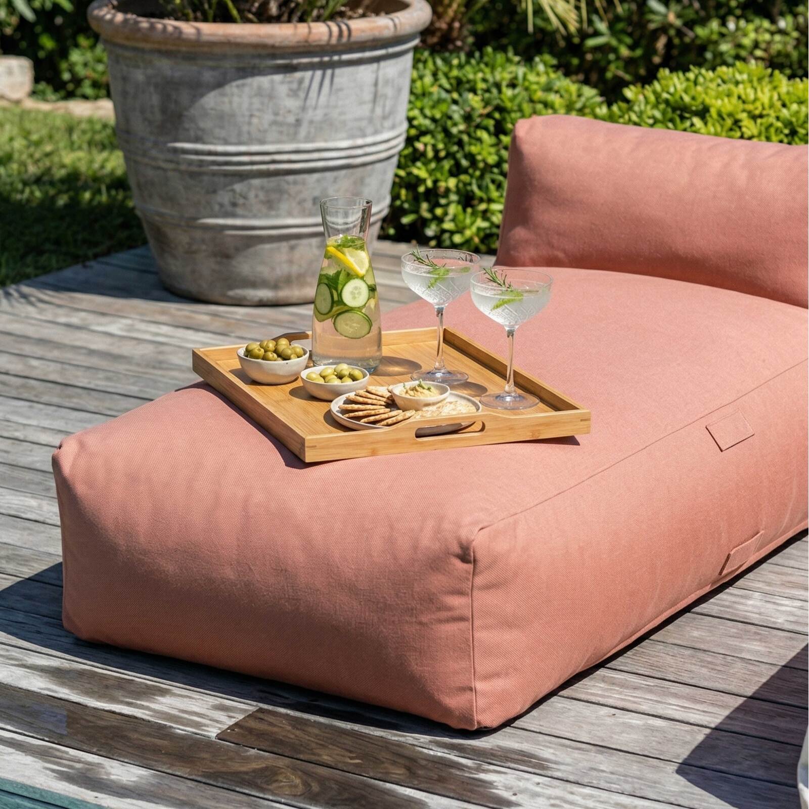 Méridienne pour salon de jardin modulable