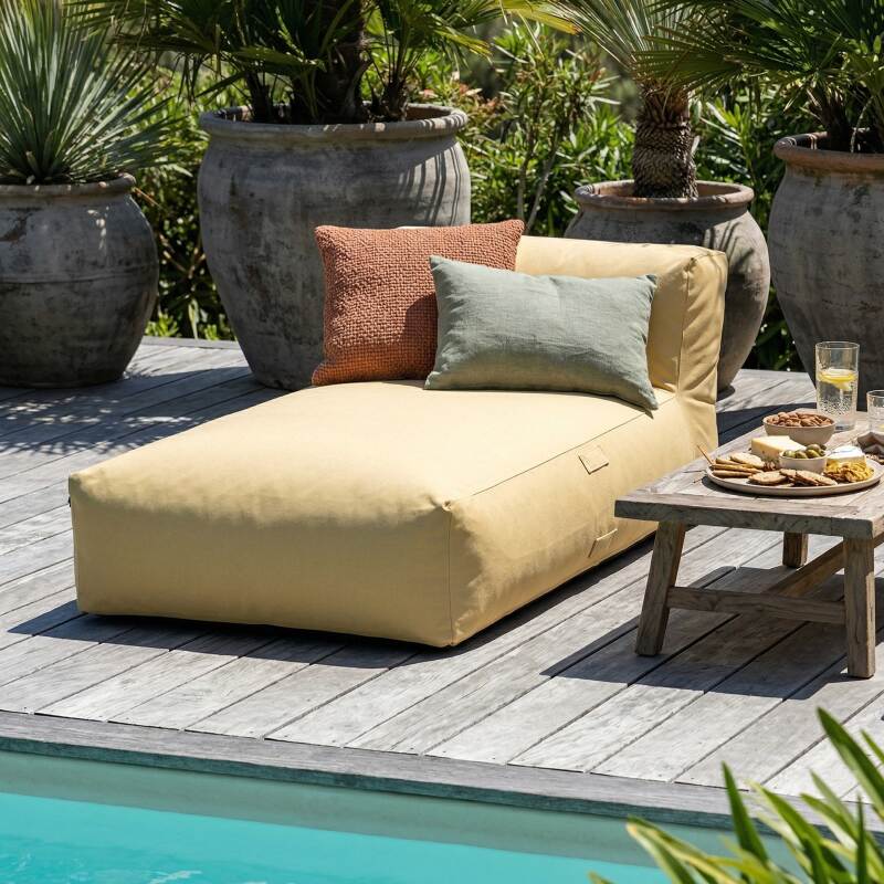 Méridienne pour salon de jardin modulable