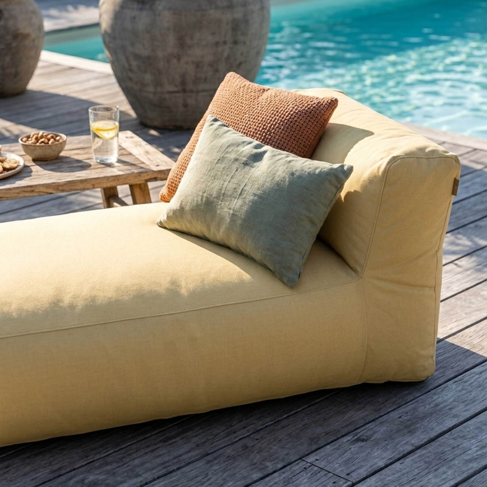 Méridienne pour salon de jardin modulable