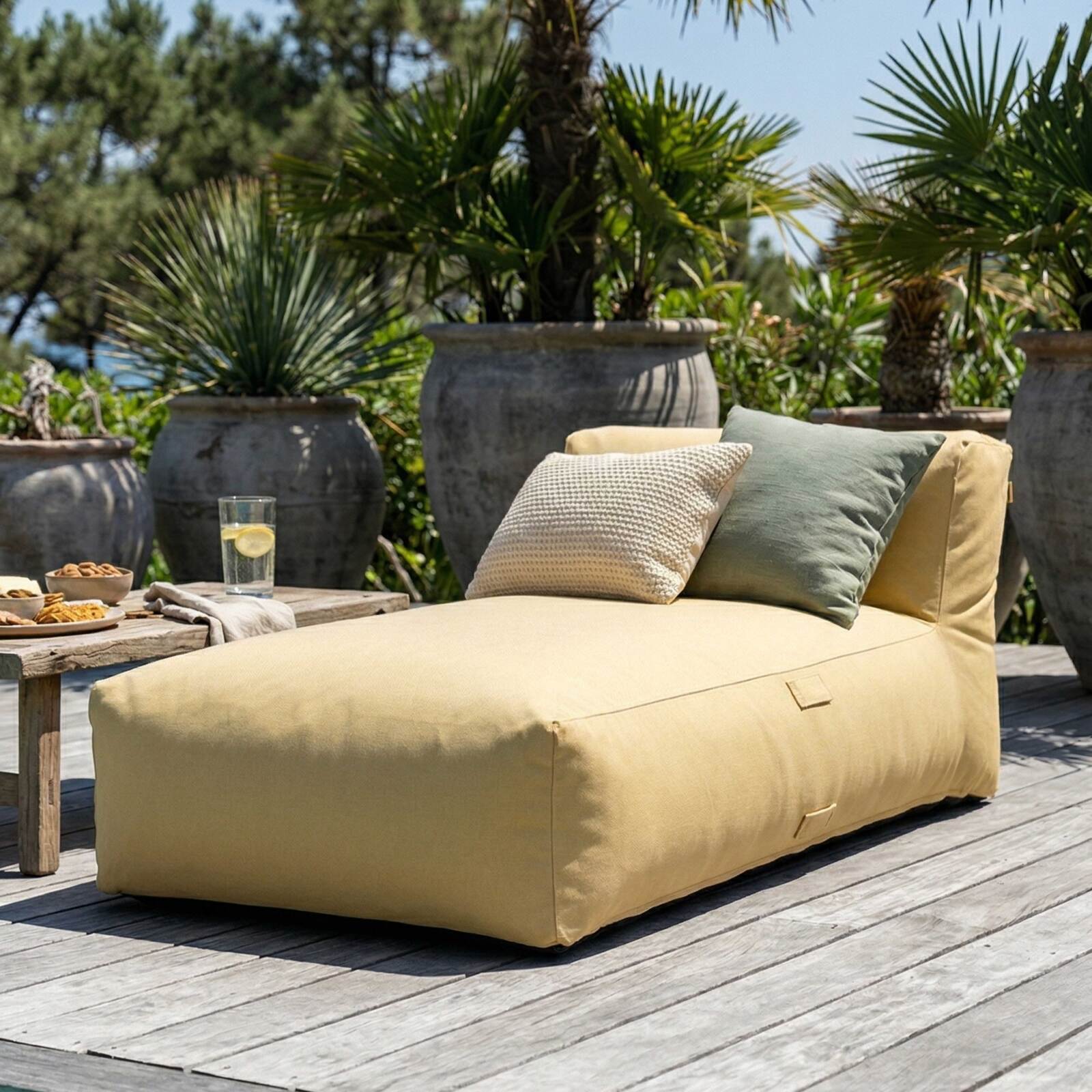 Méridienne pour salon de jardin modulable
