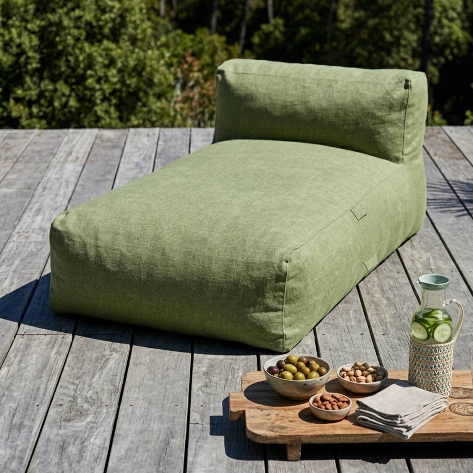 Méridienne pour salon de jardin modulable