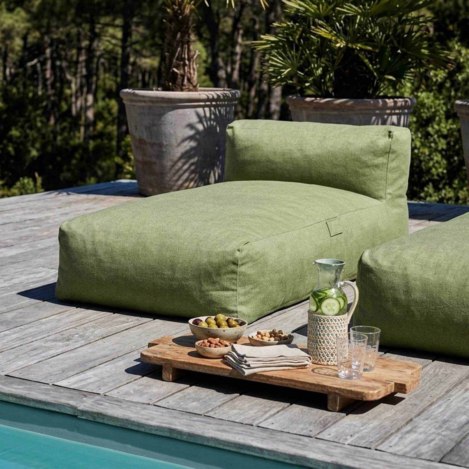Méridienne pour salon de jardin modulable
