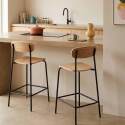 Chaises hautes en bois et métal - Lot de 2