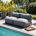 Salon de jardin modulable 2 places avec 2 chauffeuses
