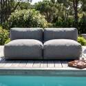 Salon de jardin modulable 2 places avec 2 chauffeuses
