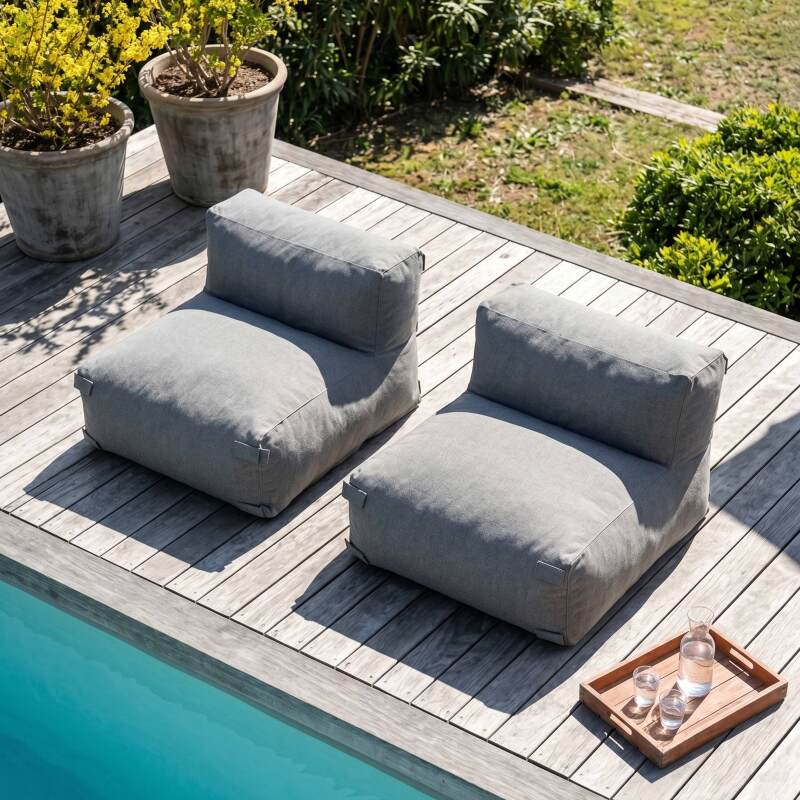 Salon de jardin modulable 2 places avec 2 chauffeuses (4/7)