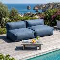 Salon de jardin modulable 2 places avec 2 chauffeuses