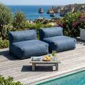 Salon de jardin modulable 2 places avec 2 chauffeuses