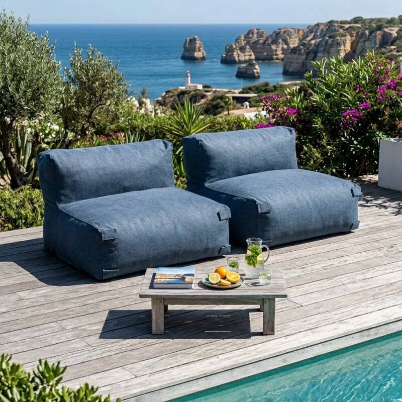 Salon de jardin modulable 2 places avec 2 chauffeuses (4/7)