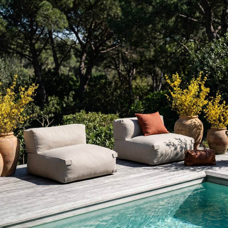 Salon de jardin modulable 2 places avec 2 chauffeuses (4/11)
