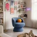 Fauteuil pivotant en tissu