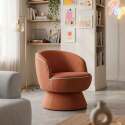 Fauteuil pivotant en tissu
